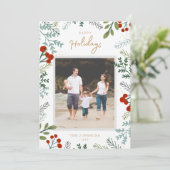 Weihnachtsfotokarte Feiertagskarte (Stehend Vorderseite)