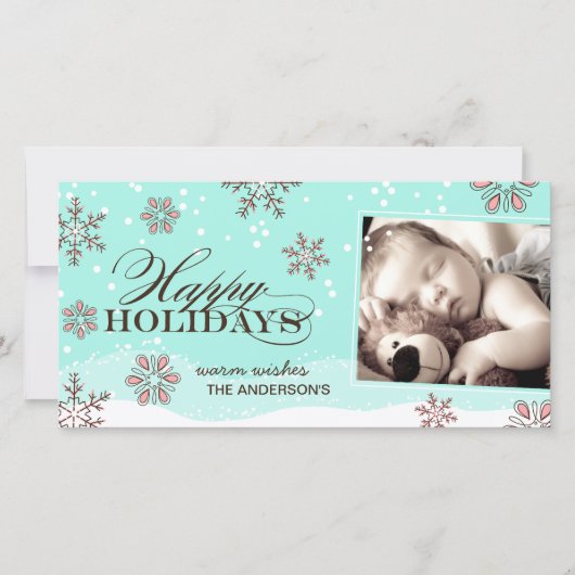 Weihnachtsfotokarte Feiertagskarte (Vorderseite)