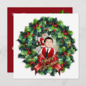 Weihnachtsfotokarte Feiertagskarte (Vorne/Hinten)