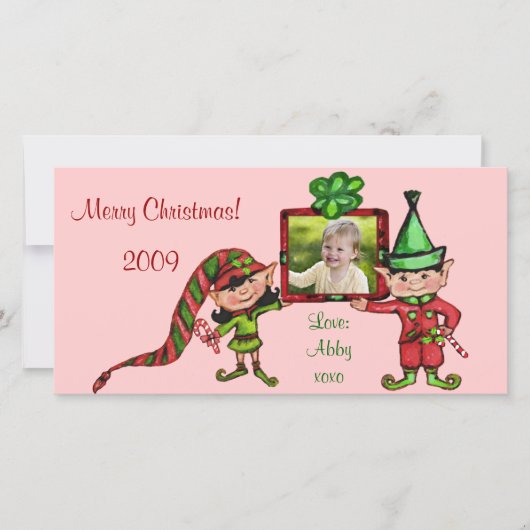 Weihnachtsfotokarte Feiertagskarte (Vorderseite)