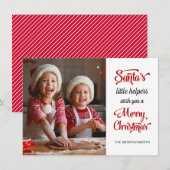 Weihnachtsfotokarte für Helfer Feiertagskarte (Vorne/Hinten)