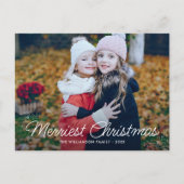 Weihnachtsfotokarte für Typografie Postkarte (Vorderseite)