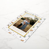 Weihnachtsfotokarte für Waldtiere Folien Feiertagskarte (Gedreht)