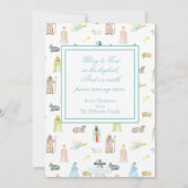 Weihnachtsfotokarte für Wasserfarbe Feiertagskarte (Rückseite)