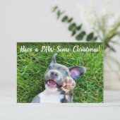 Weihnachtsfotokarte für Welpen Einladung (Stehend Vorderseite)