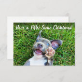 Weihnachtsfotokarte für Welpen Einladung (Vorne/Hinten)