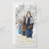 Weihnachtsfotokarte | Handschrift Feiertagskarte (Vorderseite)