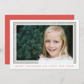 Weihnachtsfotokarte im klassischen Rahmen Feiertagskarte (Vorne/Hinten)