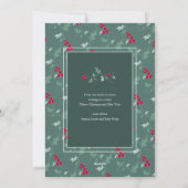 Weihnachtsfotokarte Rote Beeren Weihnachten (Rückseite)