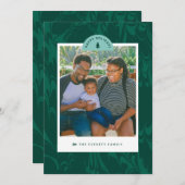 Weihnachtsfotokarte von Marmorkiefern Feiertagskarte (Vorne/Hinten)