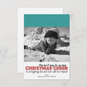 Weihnachtsfotokarten (Aquamarin) Einladung (Vorne/Hinten)