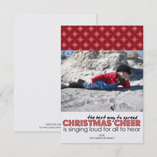 Weihnachtsfotokarten Einladung (Vorne/Hinten)