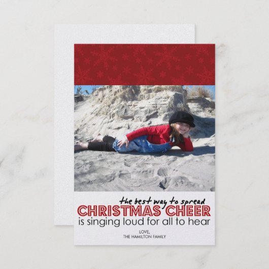 Weihnachtsfotokarten Einladung (Vorne/Hinten)