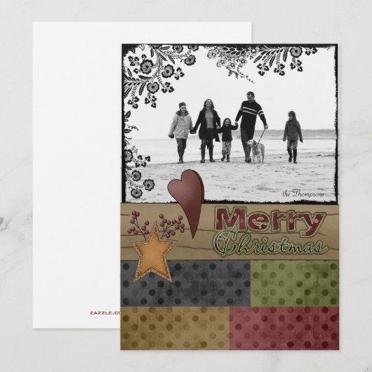Weihnachtsfotokarten Feiertagskarte (Vorne/Hinten)