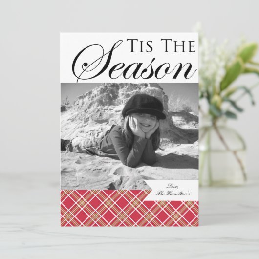 Weihnachtsfotokarten Feiertagskarte (Stehend Vorderseite)