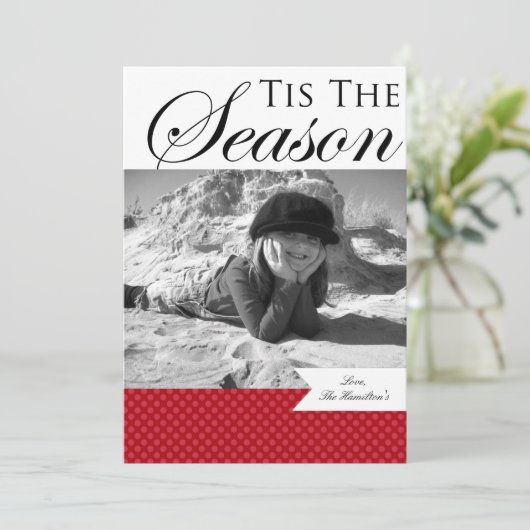 Weihnachtsfotokarten Feiertagskarte (Stehend Vorderseite)