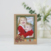WeihnachtsFotorahmen auf Pappe Feiertagspostkarte (Stehend Vorderseite)