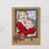 WeihnachtsFotorahmen auf Pappe Feiertagspostkarte (Vorne/Hinten)