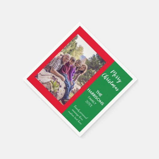 Weihnachtsfotoschablone Serviette (Ecke)