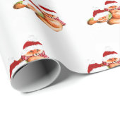Weihnachtsfox fröhlicher Weihnachtsfoxy Geschenkpapier (Rolleneckpunkt)