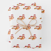 Weihnachtsfox fröhlicher Weihnachtsfoxy Geschenkpapier Set (Beispiel)