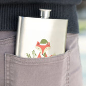 Weihnachtsfox für moderne Trends Flachmann (Beispiel)