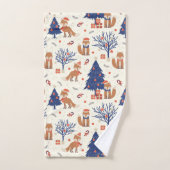 Weihnachtsfox gefliest badhandtuch set (Handtuch)