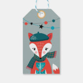 Weihnachtsfox Geschenkanhänger (Rückseite)