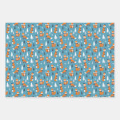 Weihnachtsfox Geschenkpapier Set (Vorderseite)