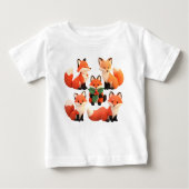 Weihnachtsfox - Gruppe Niedlicher Füchse Baby T-shirt (Vorderseite)