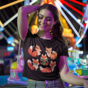 Weihnachtsfox - Gruppe Niedlicher Füchse T-Shirt