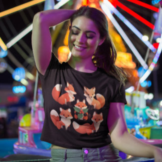 Weihnachtsfox - Gruppe Niedlicher Füchse T-Shirt