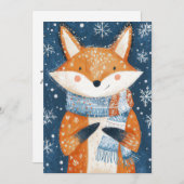 Weihnachtsfox-Grußkarte Feiertagskarte (Vorne/Hinten)