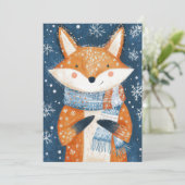 Weihnachtsfox-Grußkarte Feiertagskarte (Stehend Vorderseite)