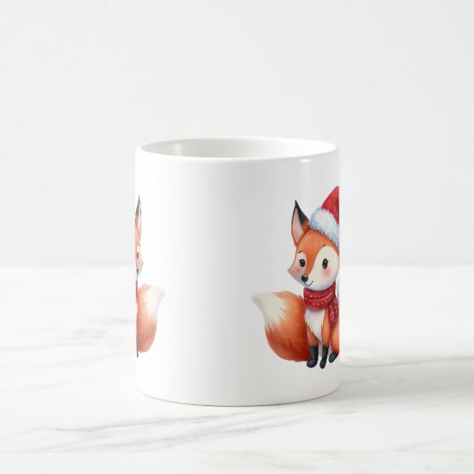 Weihnachtsfox Kaffeetasse (Mittel)
