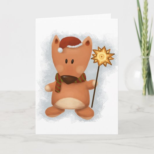 Weihnachtsfox-Karte Feiertagskarte (Vorderseite)