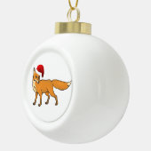 Weihnachtsfox Keramik Kugel-Ornament (Rechts)