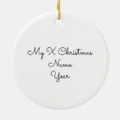 Weihnachtsfox Keramik Ornament (Hinten)