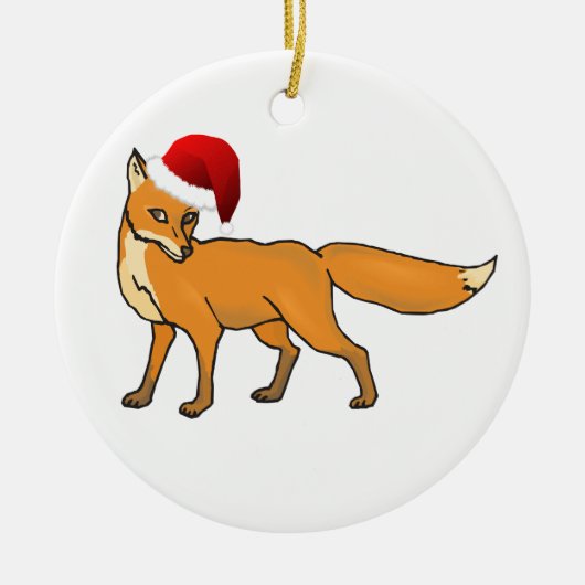 WeihnachtsFox Keramikornament (Vorne)
