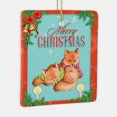 Weihnachtsfox Keramikornament (Rechts)
