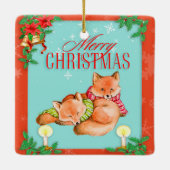 Weihnachtsfox Keramikornament (Rückseite)