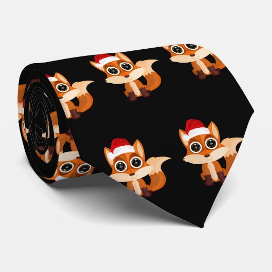 Weihnachtsfox Krawatte (Gerollt)