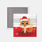 Weihnachtsfox Magnet (Vorderseite/Rückseite)
