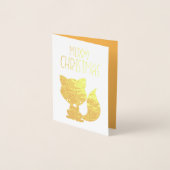 Weihnachtsfox mit Foto im Innern Folienkarte (Vorderseite)