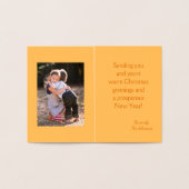 Weihnachtsfox mit Foto im Innern Folienkarte (Innenseite)