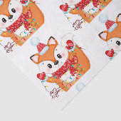 Weihnachtsfox mit Lichtern Seidenpapier (Ausschnitt)