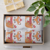 Weihnachtsfox mit Lichtern Seidenpapier (Geschenk)