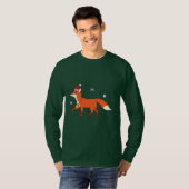 WeihnachtsFox mit Weihnachtsmannmütze und T-Shirt (Vorne ganz)