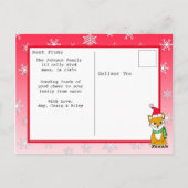 Weihnachtsfox Niedliche Personalisierte Fotokarte Postkarte (Rückseite)