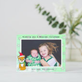 Weihnachtsfox Niedliche Personalisierte Fotokarte Postkarte (Stehend Vorderseite)